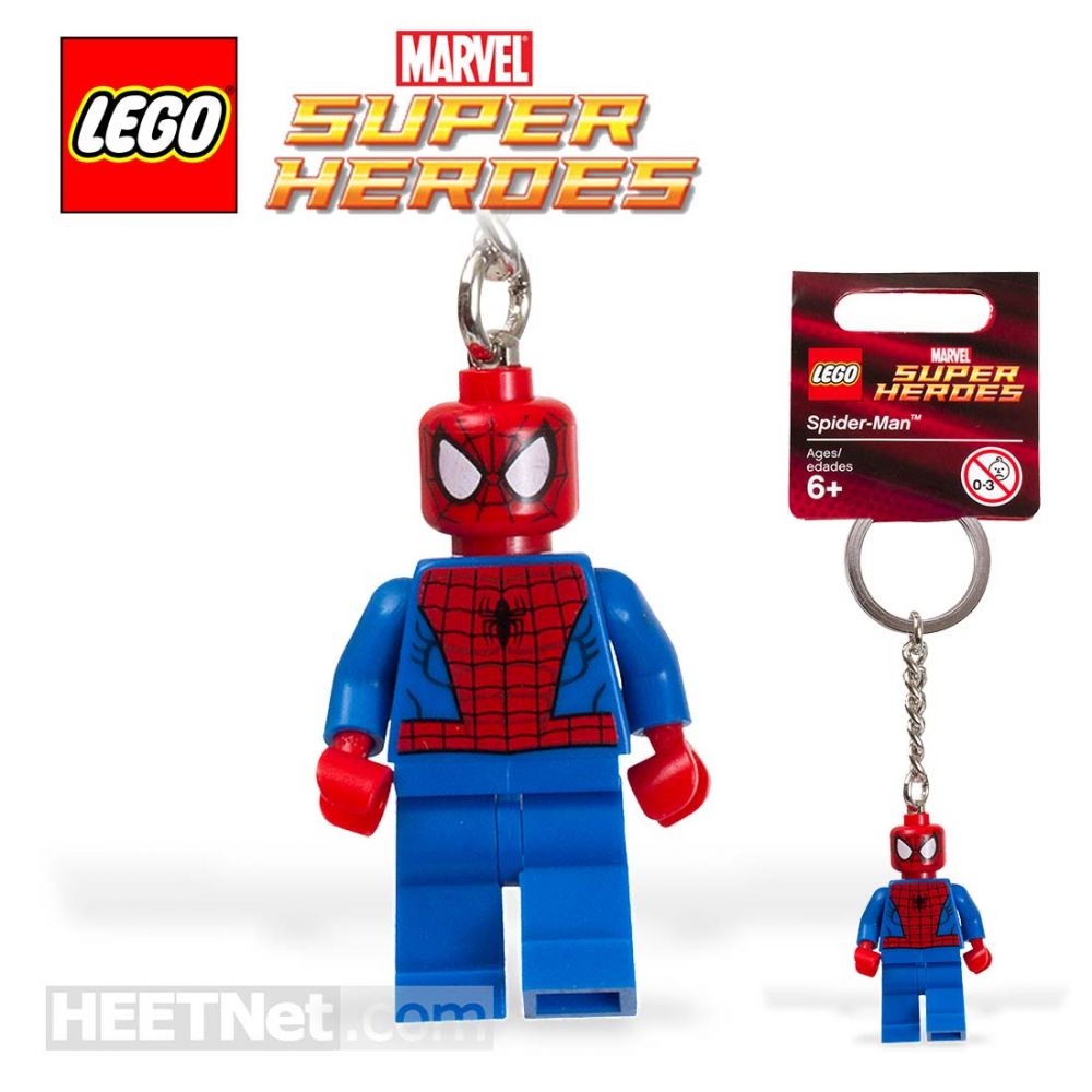 lego spiderman keyring